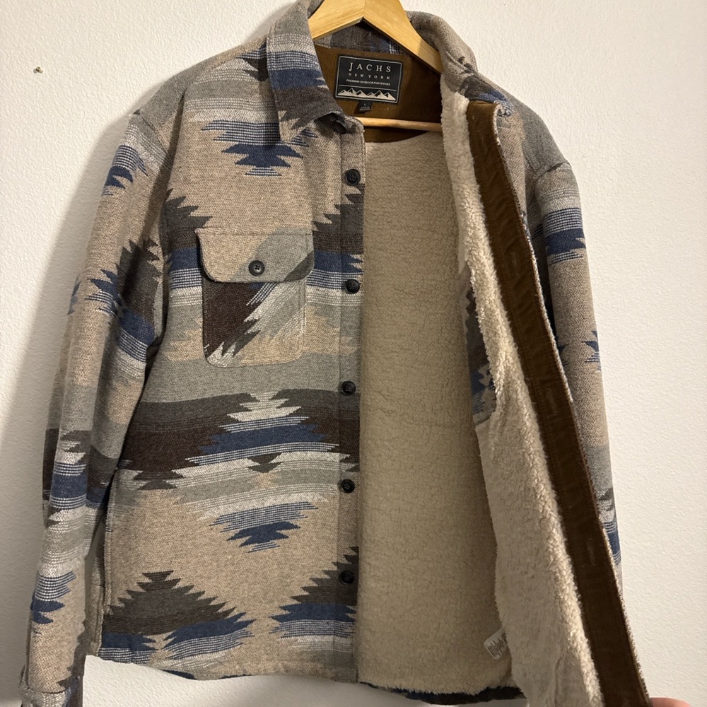 Jachs Southwestern Patterned Jacket in Blue and Tan